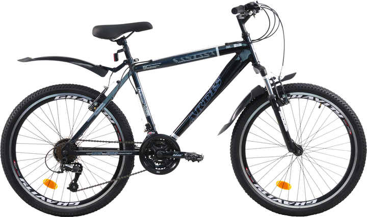 Велосипед Ardis Santana MTB ST 24" 16" Темно-сірий з крилами в комплекті (0712-160-4)